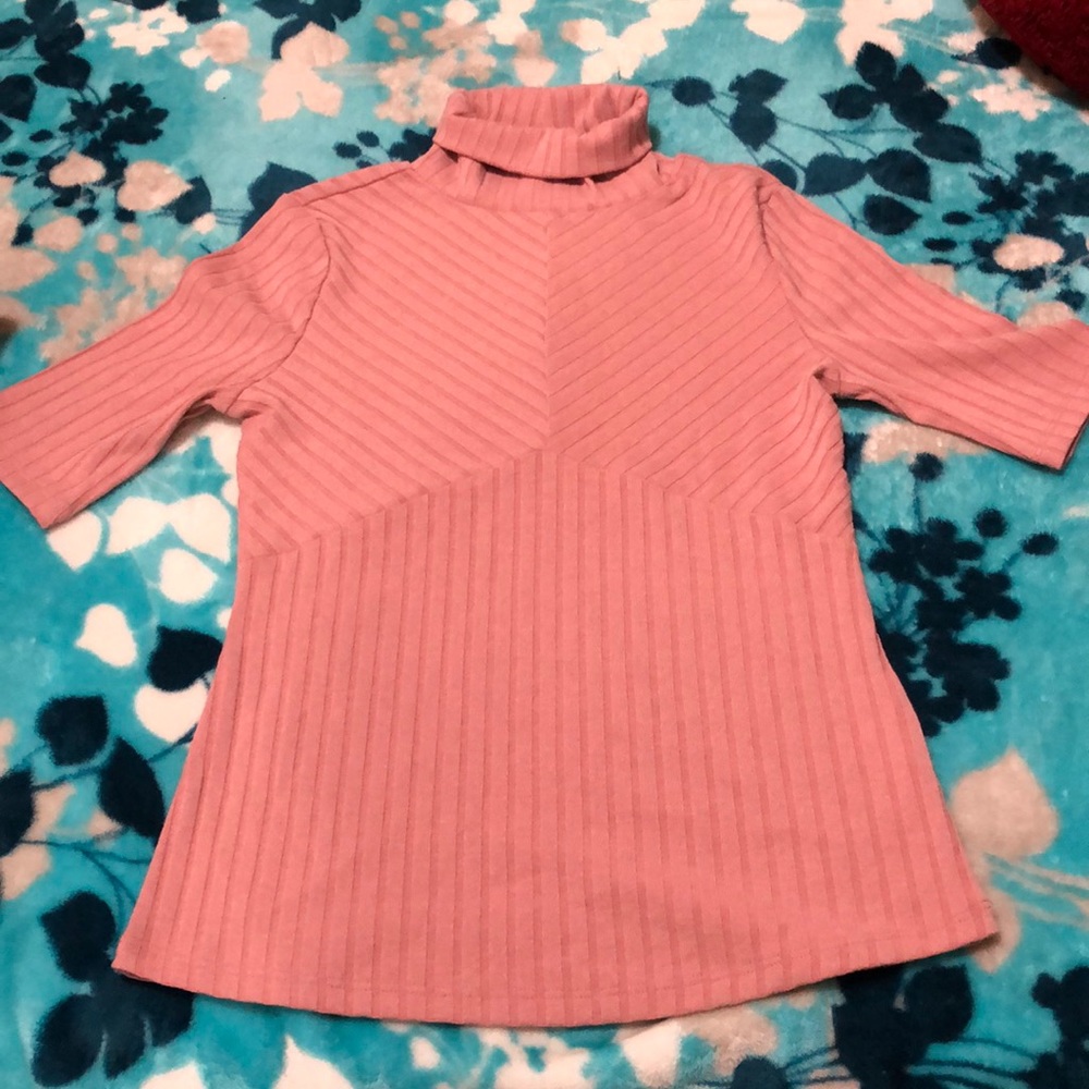 Pink turtle neck shirt